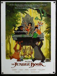 t054 JUNGLE BOOK Thirty by Forty movie poster R84 Walt Disney cartoon classic!