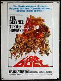 t062 LONG DUEL Thirty by Forty movie poster '67 Yul Brynner, Trevor Howard