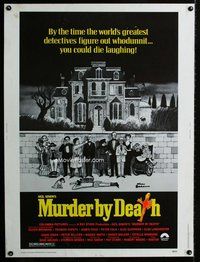 t069 MURDER BY DEATH Thirty by Forty movie poster '76 Charles Addams artwork!