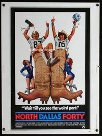 t073 NORTH DALLAS FORTY Thirty by Forty movie poster '79 Kane football art!