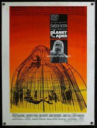 t081 PLANET OF THE APES Thirty by Forty movie poster '68 Charlton Heston