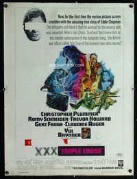 t114 TRIPLE CROSS Thirty by Forty movie poster '67 Christopher Plummer
