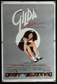 t157 GILDA LIVE Forty by Sixty movie poster '80 Radner, Mike Nichols, SNL