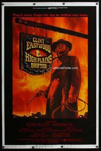 t136 HIGH PLAINS DRIFTER Forty by Sixty movie poster '73 Clint Eastwood