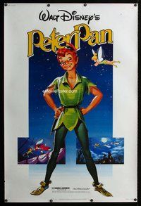 t177 PETER PAN Forty by Sixty movie poster R82 Walt Disney classic!