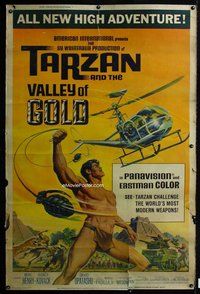 t191 TARZAN & THE VALLEY OF GOLD Forty by Sixty movie poster '66 Mike Henry