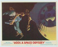 w285 2001 A SPACE ODYSSEY movie lobby card #5 '68 in pod in space!