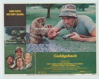 w311 CADDYSHACK movie lobby card #2 '80 Bill Murray c/u with gopher!