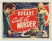 w131 MIDNIGHT movie title lobby card R47 Humphrey Bogart, Call It Murder!