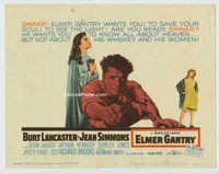 w079 ELMER GANTRY movie title lobby card '60 Burt Lancaster, Jean Simmons