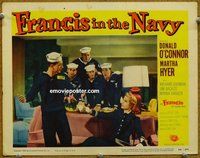 w349 FRANCIS IN THE NAVY movie lobby card #3 '55 Clint Eastwood shown!