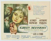 w032 GREEN MANSIONS movie title lobby card '59 Audrey Hepburn, Perkins