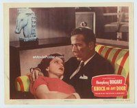 w402 KNOCK ON ANY DOOR movie lobby card #3 '49 Humphrey Bogart c/u!