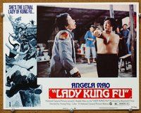 w405 LADY KUNG FU movie lobby card #4 '73 gory martial arts scene!