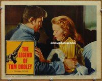 w413 LEGEND OF TOM DOOLEY movie lobby card #7 '59 Michael Landon c/u!