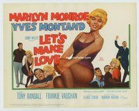 w119 LET'S MAKE LOVE movie title lobby card '60 sexy Marilyn Monroe!