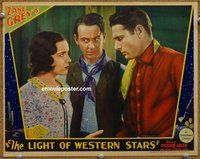 w416 LIGHT OF WESTERN STARS movie lobby card '30 Zane Grey, Arlen