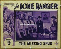 w425 LONE RANGER Chap 9 movie lobby card '38 Lee Powell, serial!
