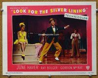 w427 LOOK FOR THE SILVER LINING movie lobby card #2 '49 Bolger dancing