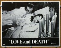 w432 LOVE & DEATH movie lobby card #1 75 Woody Allen, Diane Keaton