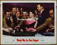 w449 MEET ME IN LAS VEGAS movie lobby card #4 '56 sexy Charisse!