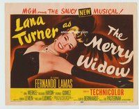 w129 MERRY WIDOW movie title lobby card '52 super sexy Lana Turner!