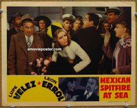 w455 MEXICAN SPITFIRE AT SEA movie lobby card '42 Lupe Velez