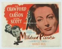 w132 MILDRED PIERCE movie title lobby card '45 Joan Crawford, Jack Carson