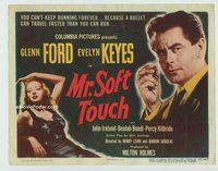 w134 MR SOFT TOUCH movie title lobby card '49 Glenn Ford, Keyes, gambling!
