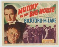 w136 MUTINY IN THE BIG HOUSE movie title lobby card '39 Bickford, MacLane