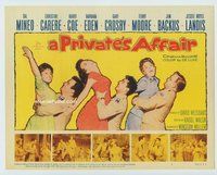 w153 PRIVATE'S AFFAIR movie title lobby card '59 Sal Mineo, Barbara Eden