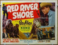 w158 RED RIVER SHORE movie title lobby card '53 Rex Allen, Slim Pickens