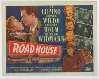 w164 ROAD HOUSE movie title lobby card '48 Ida Lupino, Cornel Wilde