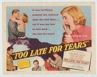 w193 TOO LATE FOR TEARS movie title lobby card '49 Lizabeth Scott, Duryea