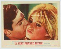 w276 VERY PRIVATE AFFAIR movie lobby card #4 '62 best Bardot close up!