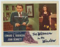 w599 WOMAN IN THE WINDOW movie lobby card '44 Robinson & Bennett c/u!