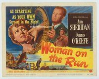 w207 WOMAN ON THE RUN movie title lobby card '50 Ann Sheridan, O'Keefe
