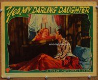w601 YES MY DARLING DAUGHTER movie lobby card '39 Priscilla Lane