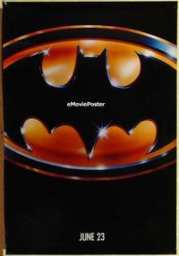 y043 BATMAN teaser one-sheet movie poster '89 Michael Keaton, Nicholson