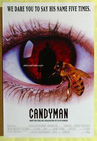 y075 CANDYMAN DS one-sheet movie poster '92 Clive Barker, cool image!