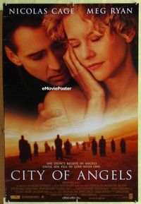 y084 CITY OF ANGELS advance one-sheet movie poster '98 Nicolas Cage,Meg Ryan