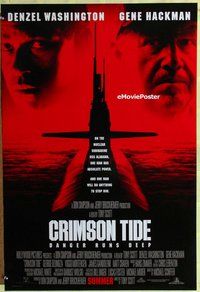 y095 CRIMSON TIDE DS advance one-sheet movie poster '95 Denzel, Hackman
