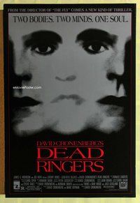 y107 DEAD RINGERS one-sheet movie poster '88 Jeremy Irons, Genevieve Bujold