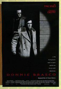 y113 DONNIE BRASCO DS one-sheet movie poster '97 Al Pacino, Johnny Depp