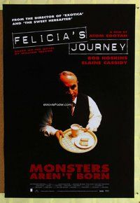 y127 FELICIA'S JOURNEY one-sheet movie poster '99 psycho Bob Hoskins!