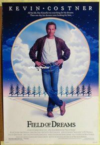 y128 FIELD OF DREAMS DS one-sheet movie poster '89 Kevin Costner, baseball!
