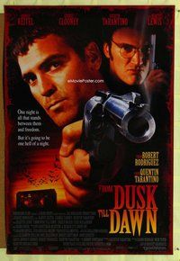 y136 FROM DUSK TILL DAWN DS one-sheet movie poster '95 Clooney, Tarantino