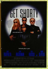 y137 GET SHORTY DS one-sheet movie poster '95 John Travolta, DeVito, Russo