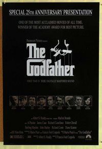 y138 GODFATHER heavy stock one-sheet movie poster R97 Francis Ford Coppola