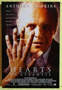 y150 HEARTS IN ATLANTIS DS one-sheet movie poster '01 Hopkins, Stephen King